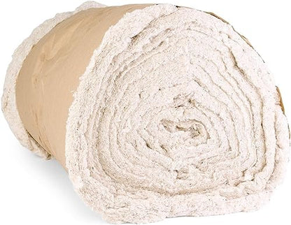 AK Trading CO. 27” Premium Cotton Upholstery Batting – High Loft 14oz Soft Batting for Quilting, Cushions, Upholstery & Stuffing – 100% Cotton, Made in USA – Off White - 16 Yards - size: 16 yards