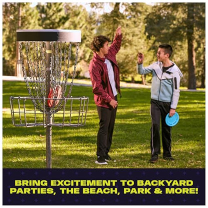 Aerobie Disc Golf Set of 3 Flying Discs, Frisbee Discs for Kids Parties and Backyard Games, Starter Disc Golf Accessories, Teen Boys Gift Ideas, Kids Toys for Ages 5 & Up
