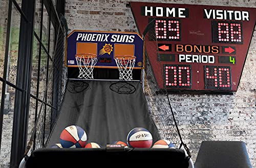 Pop-A-Shot - Home Dual Shot Arcade Basketball Game with NBA Graphics l Sensor Scoring l 16 Game Modes l 7 Balls l Foldable Storage l for All NBA Fans - style: Phoenix Suns
