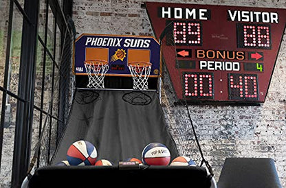 Pop-A-Shot - Home Dual Shot Arcade Basketball Game with NBA Graphics l Sensor Scoring l 16 Game Modes l 7 Balls l Foldable Storage l for All NBA Fans - style: Phoenix Suns