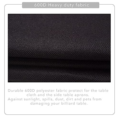7/8/9FT Heavy Duty 600D Polyester Canvas Billiard Pool Table Cover(7 Colors Available) (Black, 8-Foot) - color: Black, size: 8-Foot