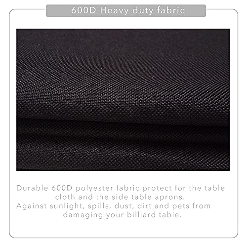 7/8/9FT Heavy Duty 600D Polyester Canvas Billiard Pool Table Cover(7 Colors Available) (Black, 7-Foot) - color: Black, size: 7-Foot