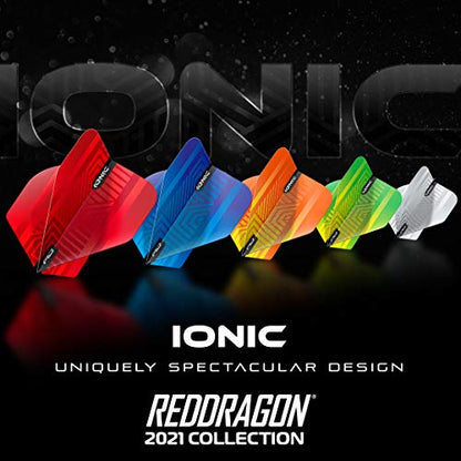 RED DRAGON Hardcore Ionic Dart Flights - 3 Sets Per Pack (9 Dart Flights in Total) - color: Blue