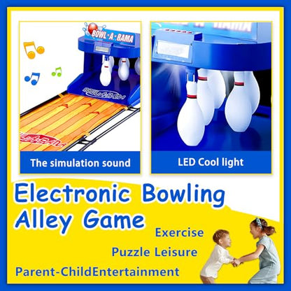 Home Bowling Alleys,Electric Bowling Machine,Electronic Bowling Alley Game for Home,with LED Scoreboard, Automatic Reset, Lighting & Sound Effects,for Children and Adults 2m/6.56ft - size: 2m/6.56ft