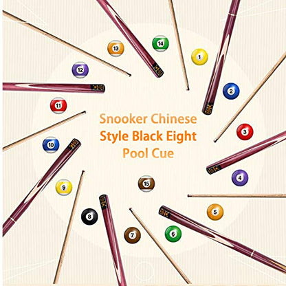 KS TOOLS HIOD English Snooker Cue with 10mm Cue Tips Handmade Billiard Cue 145cm 19oz,