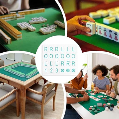 Mahjong Solo Practice Board - Solo Mahjong Board,18.5 * 16cm, Portable Tile Pattern Learning & Strategy Practice Boards for Beginners and Advanced Players - color: Sky Blue