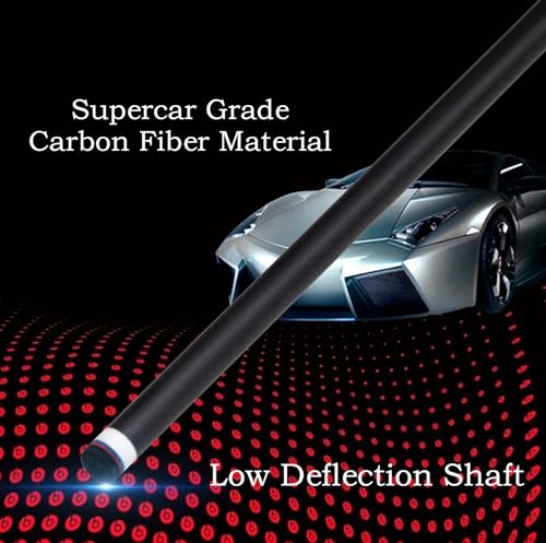 Carbon Fiber Pool Cue,11.8mm/12.5mm Low Deflection Cue Stick,Professional Pool Stick with Case - color: MK1+Extension, size: 12.5mm