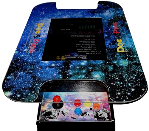 Doc and Pies Arcade Factory Full Size Professional Cocktail Arcade Machine | 60 Classic Games | Original, Classic Design | 2-Player | Full Size LCD Screen, Buttons and Joystick - style: 60
