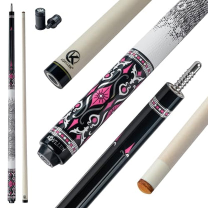 KONLLEN Maple Pool Cue Stick for Adults - Features Low Deflection Shaft, Titanium Alloy 3/8x8 Joint, and 12mm Tip - color: K-02Wmaple