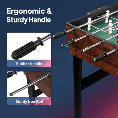 PEXMOR 6-in-1 Multi Game Table for Adults, Combo Table for Game Room, 48" Game Table Set for Family w/Hockey, Foosball, Pool, Table Tennis, Shuffleboard, Bowling
