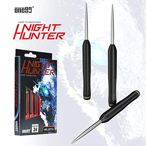 ONE80 90% Tungsten Steel Tip Darts Sets Chameleon, Night Hunter Professional Darts Set - style: Velocity 24g