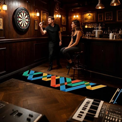 Throwing Mat - Velvet Dart Practice Mat, Non Slip Distance Line, Quick Dry Durable Training surfacê Ruler Marked for Home Game Room Bar Tournament Setup - size: 10