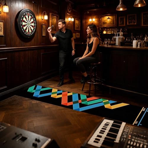 Genérico Dart Mat – Non-Slip Velvet with Portable Launch Line, Dart Mats, Game Room, Tournament, Sports Club, Office, Rest Room, - size: Do