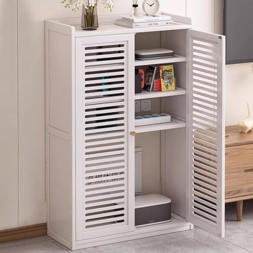 HARELA WiFi Router Hidden Box Storage Cabinet, Floor Standing Router Storage Box Hider Modem, Invisible Storage Multi-Layer Shelves for Home and Office(White,38.2x23.2x9.8in) - color: White, size: 38.2x23.2x9.8in