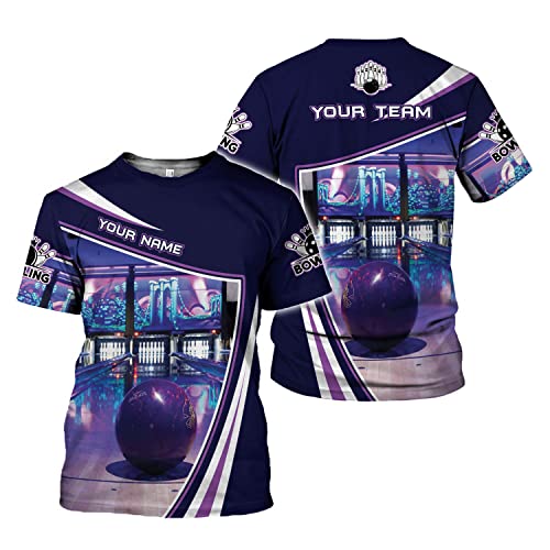 Rivelus Personalized Name Bowling Shirts for Men and Women 3D, Bowling Shirts for Team Bowling, Bowling Shirts Gift - color: Blm 15