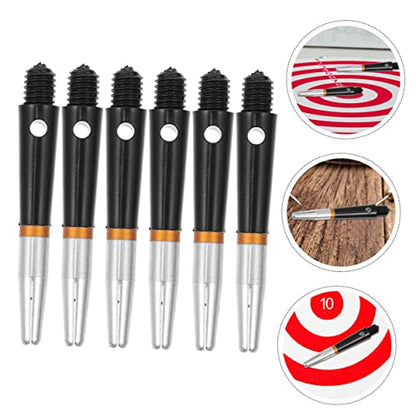TOYANDONA 6pcs Aluminum Dart Shafts Reusable Lightweight Stems for Enhanced Performance Compatible Tip and Tip for Training and Play