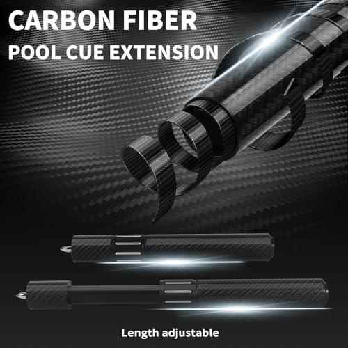 Kmise Professional Pool Cue Stick, 18 19 20oz Canadian Maple Cue Sticks, Low Deflection Shaft with Telescopic Carbon Fiber Extension Cue-Grid - color: Green, style: 21OZ