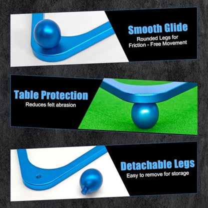 Aluminum Alloy Pool Ball Rack Billiard Ball Triangle Rack for 2-1/4" Pool Balls, Pool Table Ball Holder Positioning Rack - color: Blue