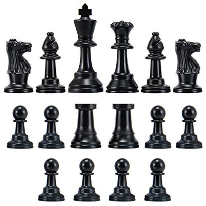 AMEROUS Chess Pieces, Chessmen with 3.75” King Height, Figure Figurine Chess Pawns for Chess Board Game - Pieces Only
