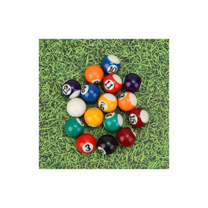 CUEA Children Billiard Ball Toy 2.5CM Billiard Ball, 16pcs Set, Multicolor, Plastic, Pool, 2.5cm/0.98inch
