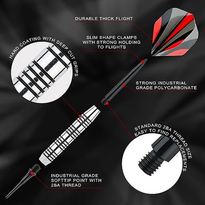 Steel Tip Darts Set 18 Grams15 Pack Steel Barrels - style: s pc 12