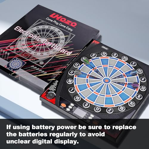 Electronic Dartboard, Dual Speakers with Automatic Voice Announcing Score, High Definition LCD Display, Includes 12 Soft Tip Darts, Suitable for Family Gatherings Bar Entertainment - style: asic style