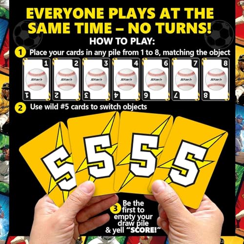 QUOKKA Hockey & Baseball Card Game Set – 2 Sports Games for Kids & Adults