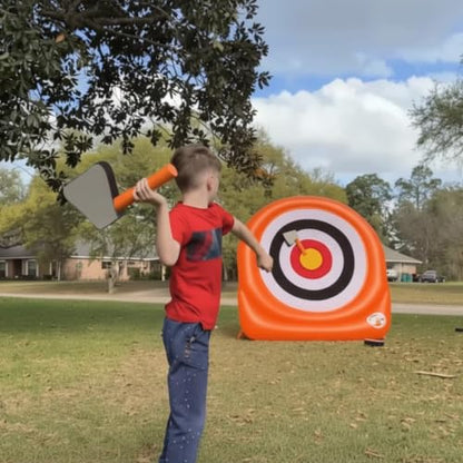 Axe Throwing Game for Backyard – Giant 7ft Inflatable Target w/ 15+ Exclusive Games & Air Pump Included – Outdoor Games for Adults Kids & Family, Carnival & Yard Games | Greenfs