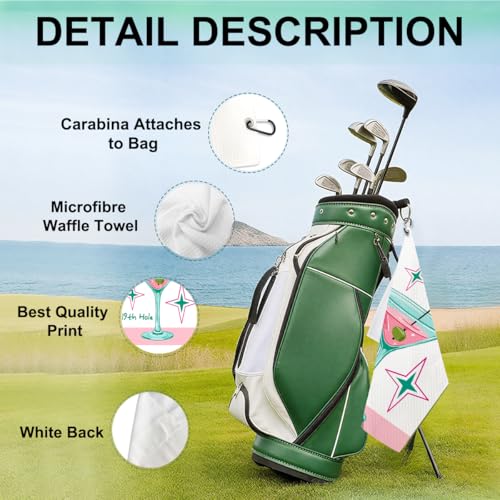 Funny 19th Hole Golf Towel 16x24 Inch, Funny Microfiber Towels for Golf Bags with Clip, Retirement Birthday Gifts for Men Women Golfers Grandpa Husband Boyfriend Dad Wife Mom Fan - 19th Hole - color: 19th Hole Golf