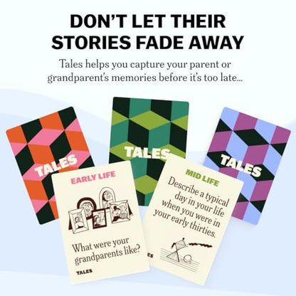 TALES 150 Life Story Interview Kit, Conversation Cards, for Grandparents, Parents, Families, Adults, Game Night, Road Trips, Dinner Table, Getting to Know You (New Edition) - color: Life Story Modern
