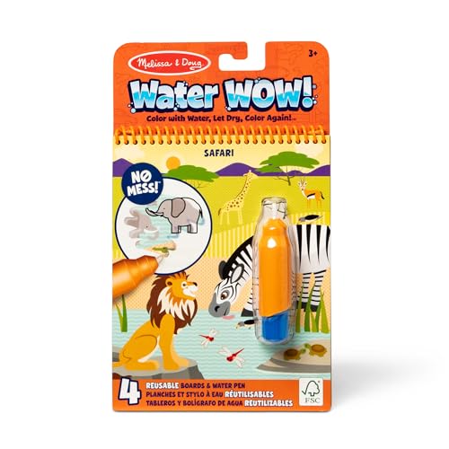 Melissa & Doug On The Go Water Wow! Reusable Water-Reveal Activity Pad - Safari - FSC Certified - size: 1 EA, style: Safari