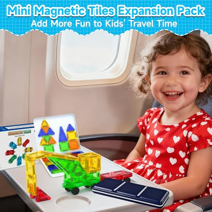 Mini Magnetic Tiles Cars Construction Set - 8 PCS Magnetic Car Base Compatiable with Mini & Standard Tiles, Magnet Building Blocks Expansion Set, Magnet Bricks Truck Toy for Boys & Girls - style: Magnetic Cars