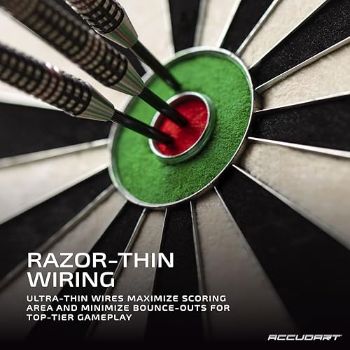 Accudart Envy Bristle Dartboard - 360° Pro-Glide Number Ring - ROTA-X Precision Alignment System - LEVELTECH Stabilizers for Perfect Alignment - Premium Kenyan Sisal