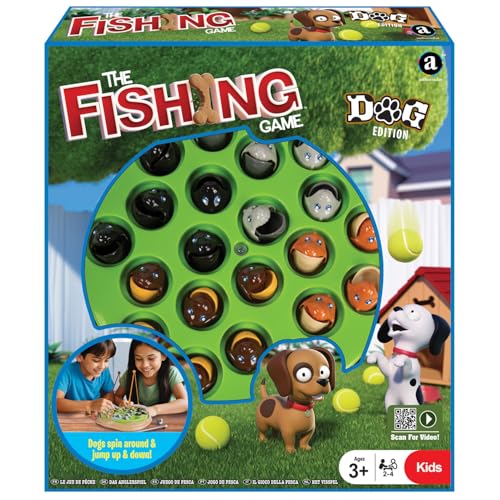 The Fishing Game - Dog Edition - Classic Animated Catching Game, Puppies Spin Around & Jump Up & Down, Kids Ages 3+, 2-4 Players - style: Dog