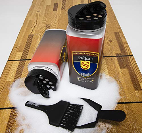 Shuffleboard Sand - Shuffleboard Wax with Mini Dustpan and Mini Brush, 2 Cans(2×14 oz) - style: 2 Cans High Speed