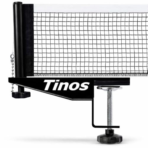 TINOS Premium Table Tennis Net & Post | Pro Screw Clamp Ping Pong Net