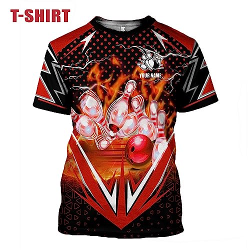 Rivelus Personalized Name Bowling Shirts for Men and Women 3D, Bowling Shirts for Team Bowling, Bowling Shirts Gift - color: Blm16