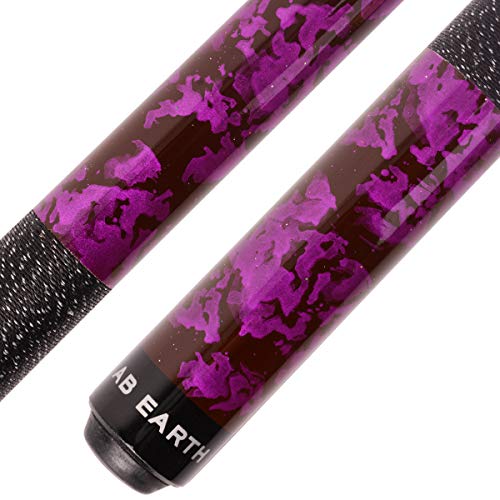 58 inch Hand-Painted Series 2-Piece Billiard Pool Cue Stick with Irish Linen Wrap - color: Purple, size: 18oz