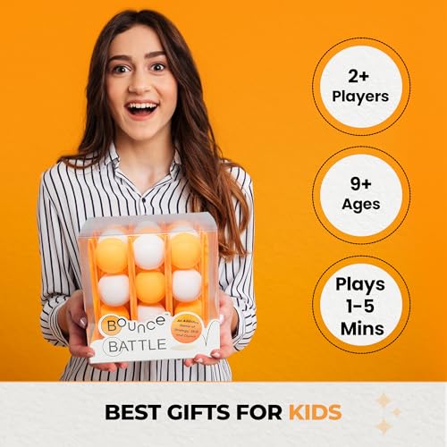 Bounce Battle Marbled Edition Game Set - Fast-Paced Ball Bounce Game, 27 Balls - Ages 8+