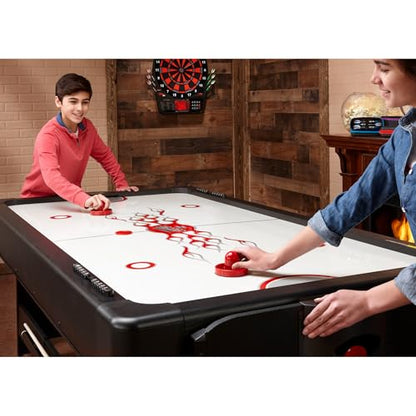 Fat Cat Original 3-in-1 7 Foot Pockey Multi Game Table, Air Hockey Table, Pool Table, and Table Tennis Combo with Accessories - color: Grey