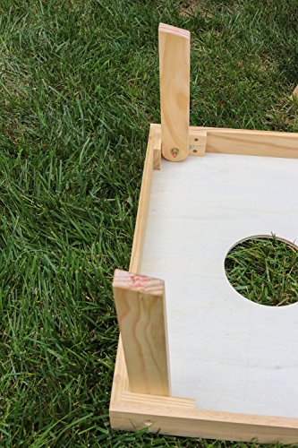 Backyard Champs Wood Cornhole Sets - Bean Bag Toss with 2 Cornhole Boards and 8 Bean Bags'