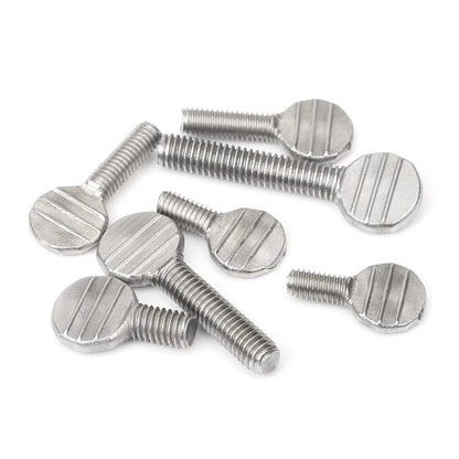 10Pcs M5 M6 304 Stainless Steel Hand Thumb Screw Table Tennis Racquet Screw Wave Plate Screw Press Flat Head Bolts - (Size: M6, Length: 12mm(10PCS)) - color: M6 / 12mm(10pcs)