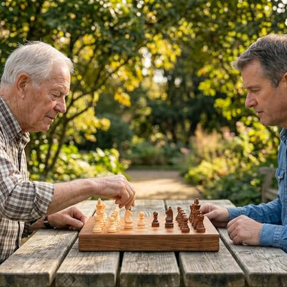 GSE Games & Sports Expert 10" Magnetic Chess Set, Wooden Chess Board Game Set with Drawers, Classic Portable Travel Board Game for Kids & Adults