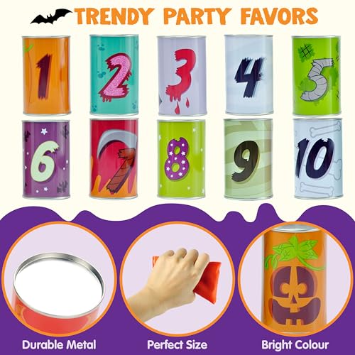 JOYIN 13 Pcs Halloween Carnival Can Bean Bag Toss Games for Kids & Adults Trick or Treat Decoration, Home Decor Party Favors Supplies, Homeschooling Backyard Game - style: Carnival Games