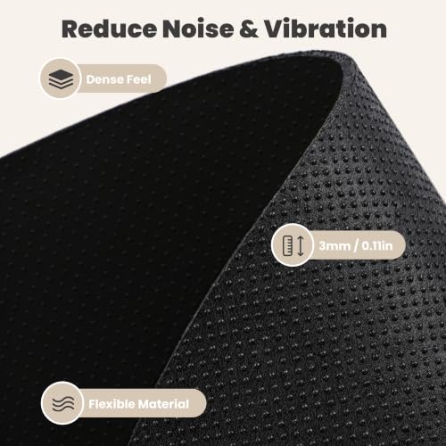 Double-Sided Non-Slip Workout Mat for Elliptical Machine, 23.6" x 17" Stepper Mat for Under Desk Ellipticals & Pedal Exercisers, Stability & Floor Protection, Vibration Plate Mat Compatible - size: 26''×18''