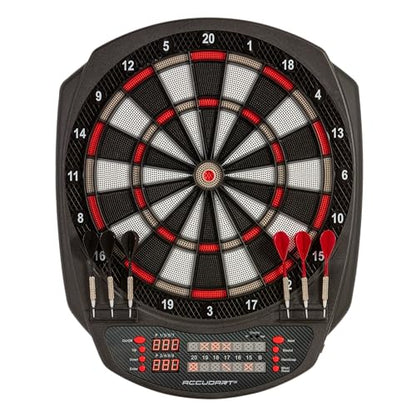 Accudart Meteor Electronic Dartboard – 35 Games, 580 Variations, Virtual Opponent, Dual LED Scoring, Advanced Play Features, Supports Up to 8 Players – Includes 6 Soft‑Tip Darts & Tips