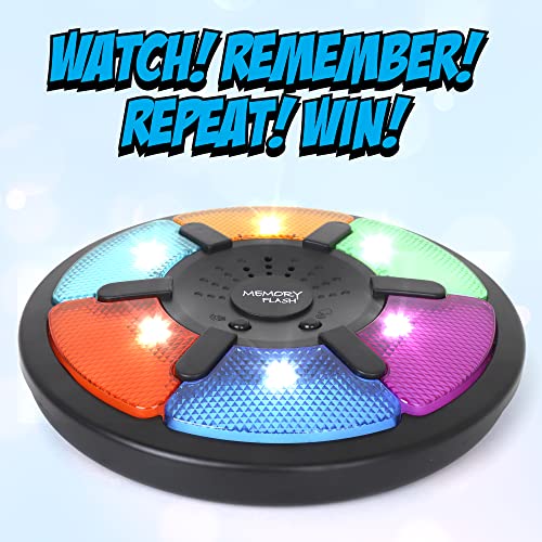 Point Games Handheld Memory Game, Kids Electronic Games, Sequence Fun for Kids with Lights & Sounds, Brain Challenge for Boys & Girls Ages 8+ - style: Memory Flash Wheel