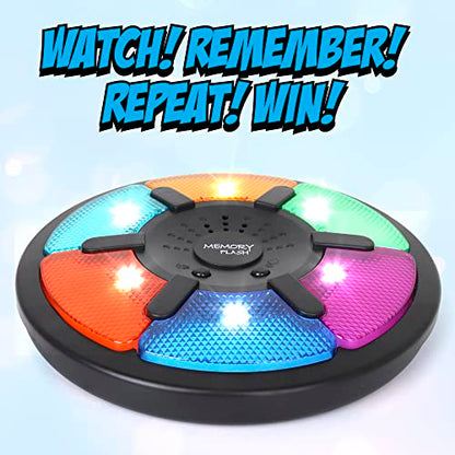Point Games Handheld Memory Game, Kids Electronic Games, Sequence Fun for Kids with Lights & Sounds, Brain Challenge for Boys & Girls Ages 8+ - style: Memory Flash Wheel