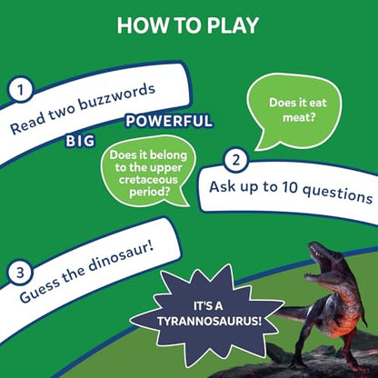 Skillmatics Guess in 10 Dinosaurs, Perfect for Boys, Girls, Kids, and Families Who Love Card Games, Toys, Travel Games, Gifts for Ages 8, 9, 10 & Up - style: Dinosaurs