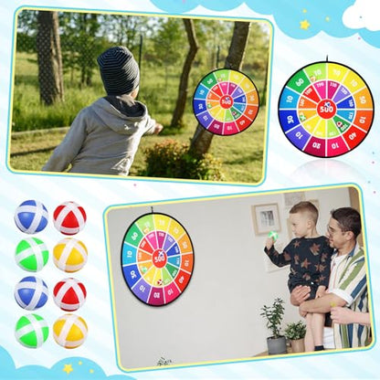 Libima 57 Pcs Carnival Games Combo Set for Kids, Bean Bags Ring Toss Game Dart Board with Sticky Balls Plastic Cones Egg Spoon Race Indoor Outdoor Party Supplies for Boys Girls Adults Birthday Gifts